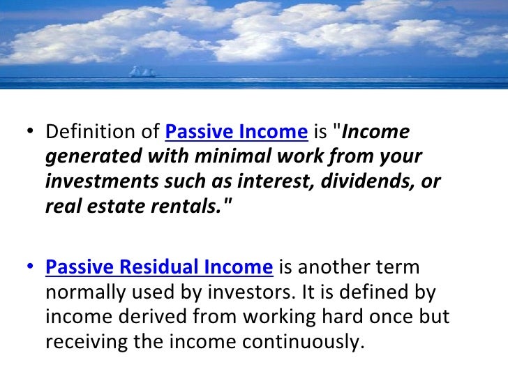 ways to generate passive income