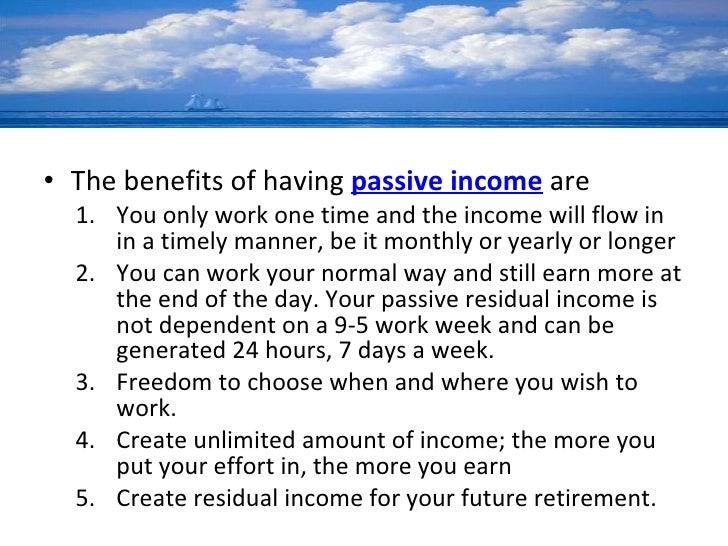 ways to generate passive income