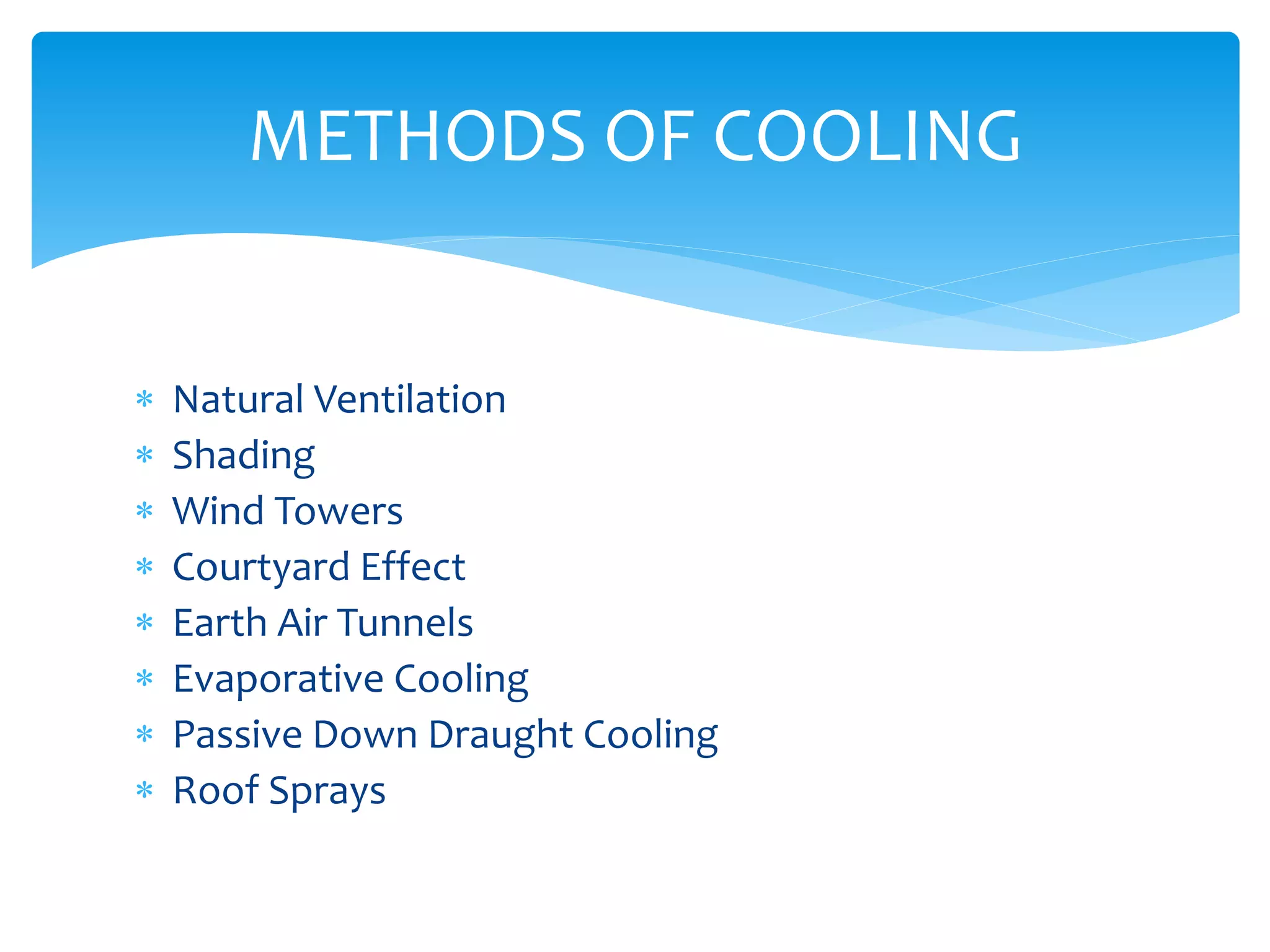 Passive methods of cooling PPT