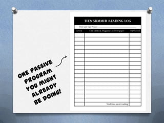 NCompass Live: Passive Programming for Teens and Tweens | PPTX