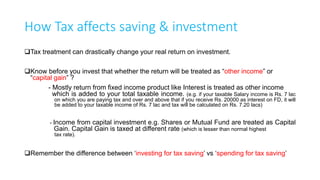 Mutual Funds Investment
• Investing in (through) Mutual Fund is the most convenient way for common man for building
wealth in longer run or saving for specific purpose.
• All the insurance companies who offers ULIPs/Retirement plans etc, they too invest our money
in some or other mutual fund.
17
What happens if you skip one instalment of SIP ?
 