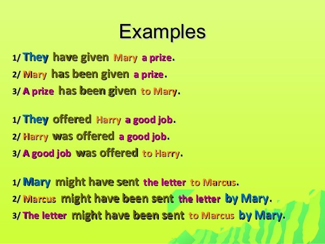 Passive Sentences Passive Sentences
