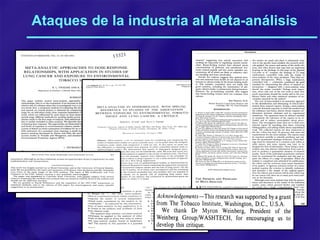 Ataques de la industria al Meta-análisis 