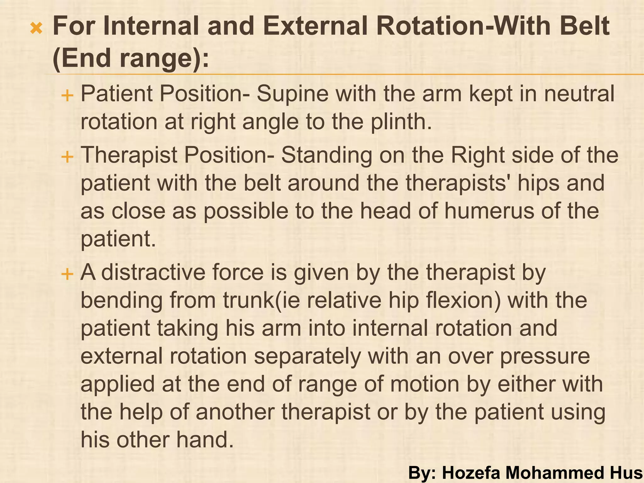Passive Stretching Exercises vs Mulligan Mobilization with Movement ...