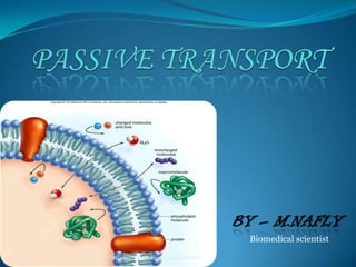 PASSIVE TRANSPORT BY – M.NAFLY Biomedical scientist  * Nafly Hussain * Biomedical science * 