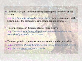 (Grammar) Passive verb forms | PPT