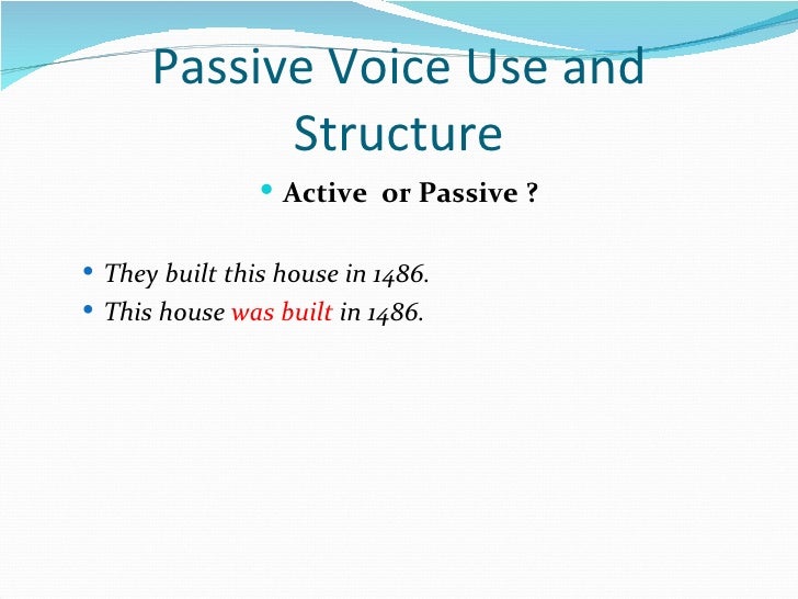 Passive Voice