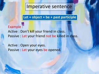 THE PASSIVE WITH LET visual data 6