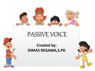 PASSIVE VOICE
Created by:
DIMAS REGAWA,S.PD
 
