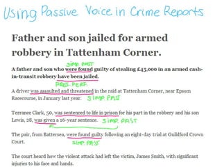 Passive Voice in Crime Reports