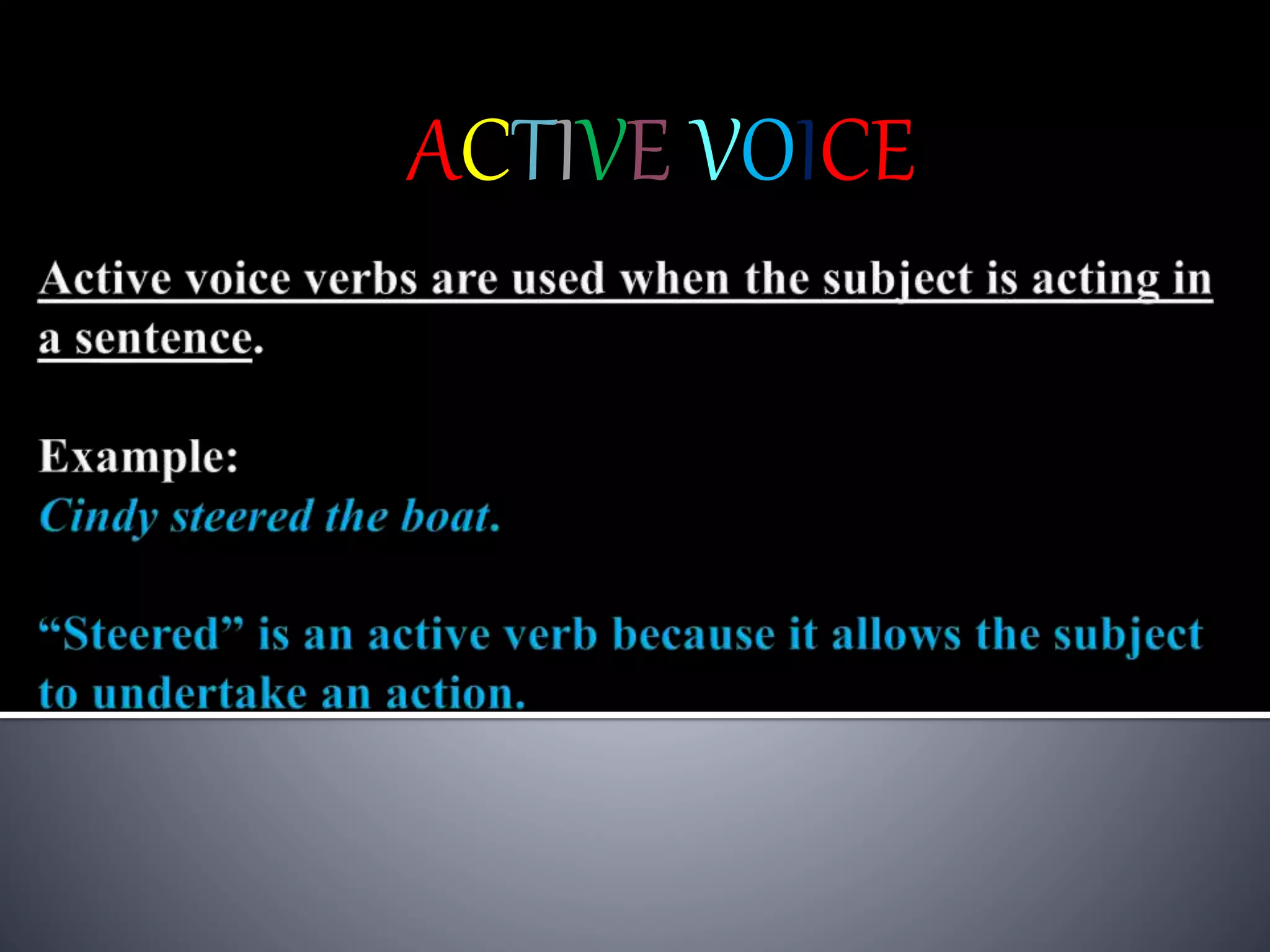 ACTIVE VOICE
 