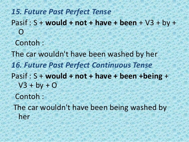 Rumus-rumus Passive voice