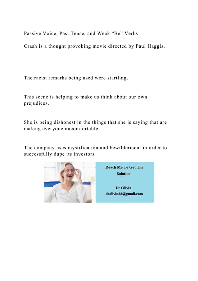 Passive Voice, Past Tense, and Weak Be” VerbsCrash is a thought.docx