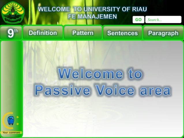 Passive voice presentation