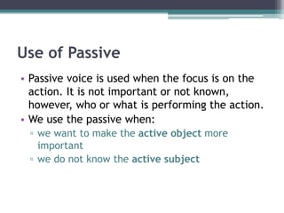 Passive Voice Slides