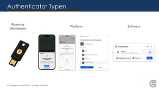© condignum GmbH 2025 – all rights reserved
Authenticator Typen
Roaming
(Hardware)
Platform Software
 