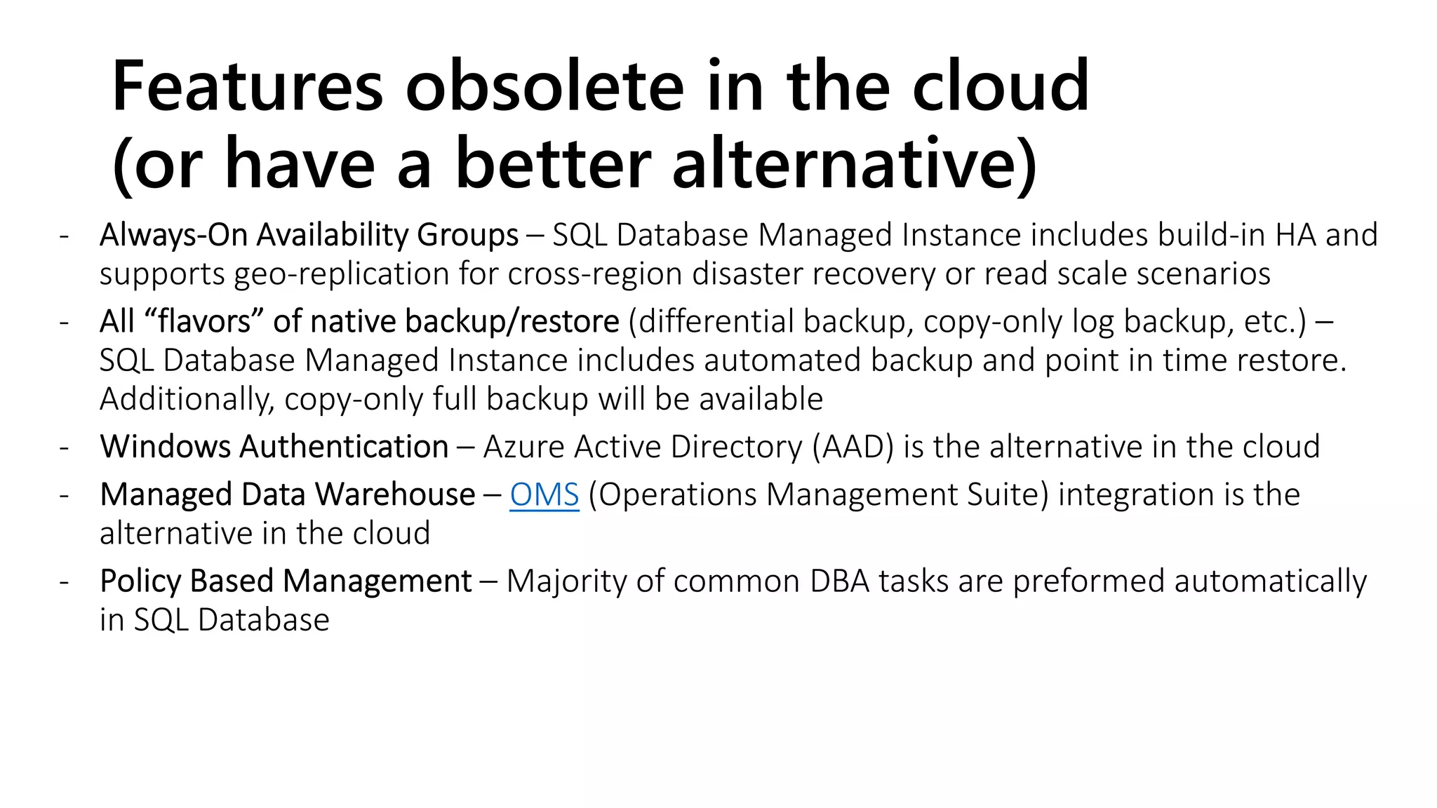 The Evolution of SQL Server as a Service - SQL Azure Managed Instance | PPT