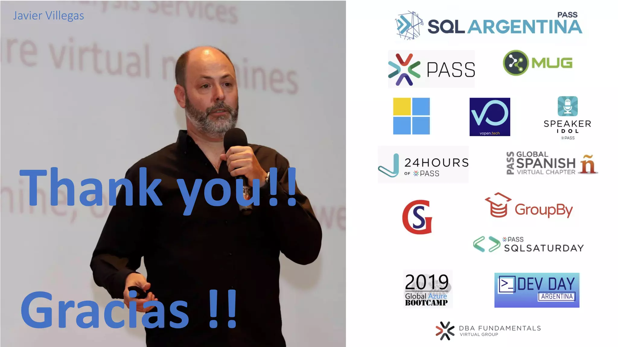 Thank you!!
Gracias !!
Javier Villegas
 