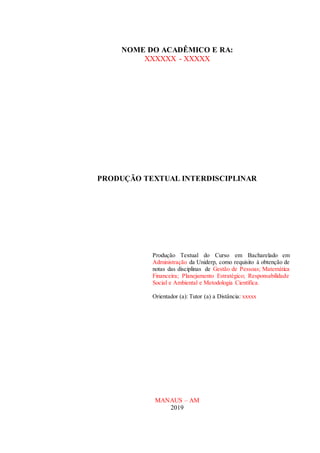 PRODUÇÃO TEXTUAL CALCE LEVE