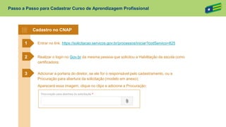Passo a passo - Cadastramento dos cursos no CNAP (1) (4).pptx