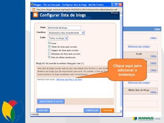Clique aqui para adicionar o endereço  