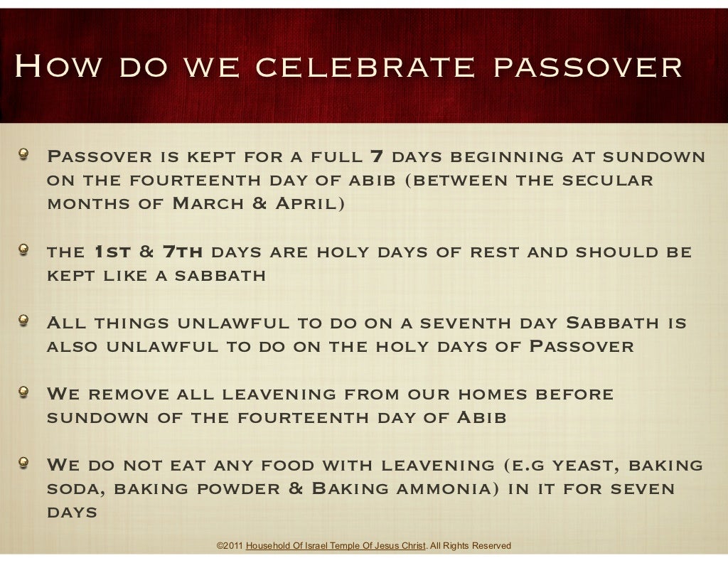 The Feast of Passover