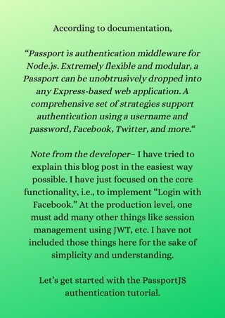 Passport js authentication in nodejs how to implement facebook login ...