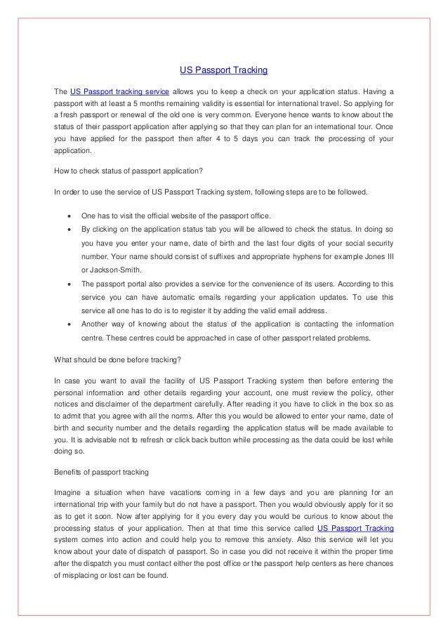 usps passport tracking usps passport tracking