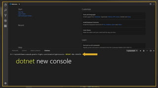 dotnet new console
 