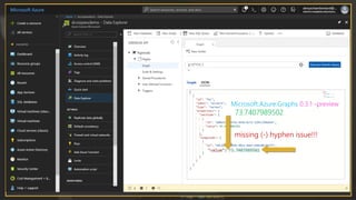 Microsoft.Azure.Graphs 0.3.1 -preview
73.7407989502
missing (-) hyphen issue!!!
 