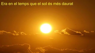 Era en el temps que el sol és més daurat
 