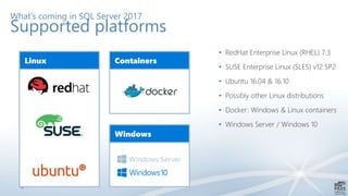 SQL Server 2017 - Mejoras Impulsadas por la Comunidad | PPTX