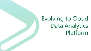 Evolving to Cloud
Data Analytics
Platform
 