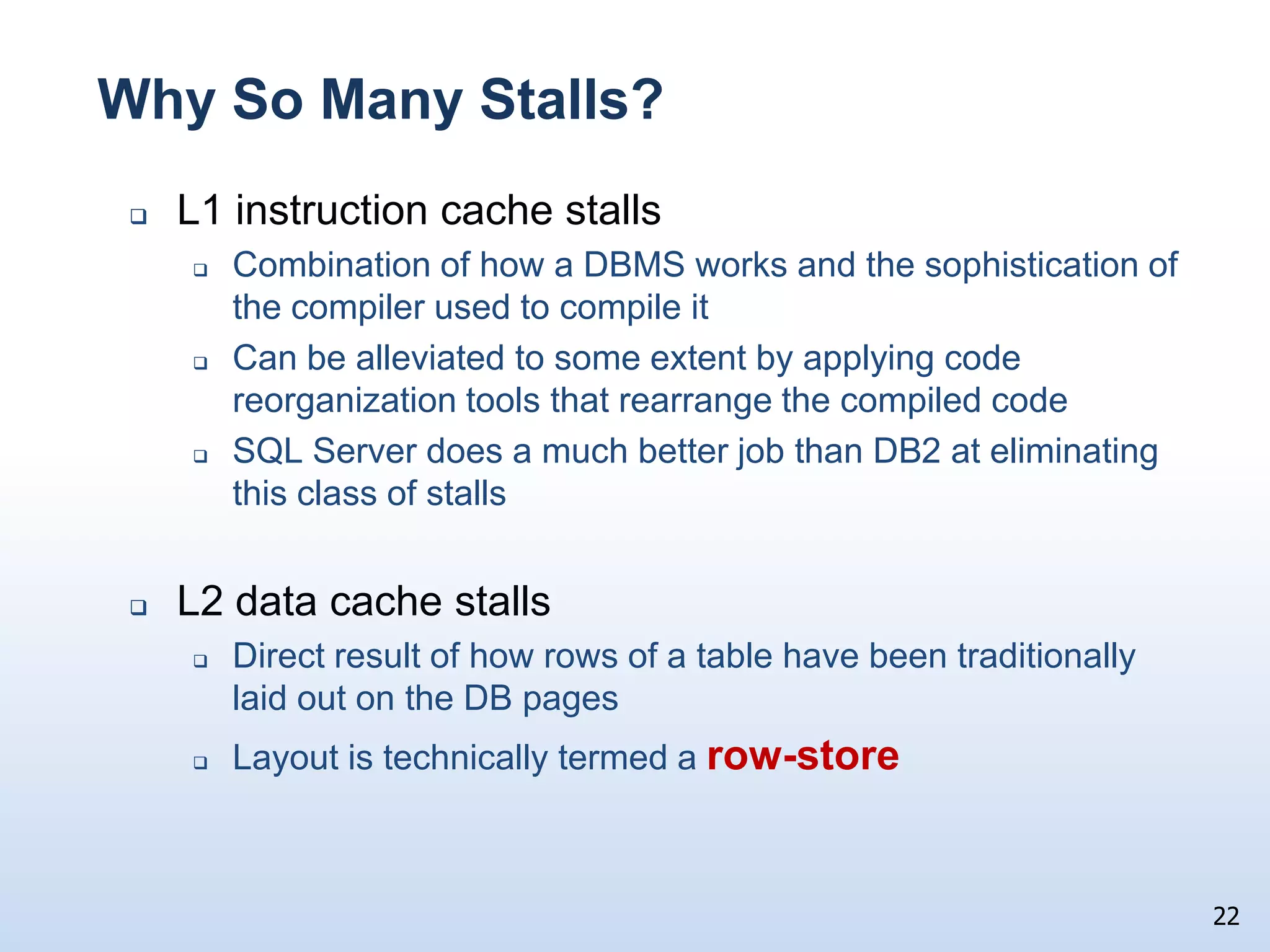 Relative performance of CPUs and disks is totally out of whack14
