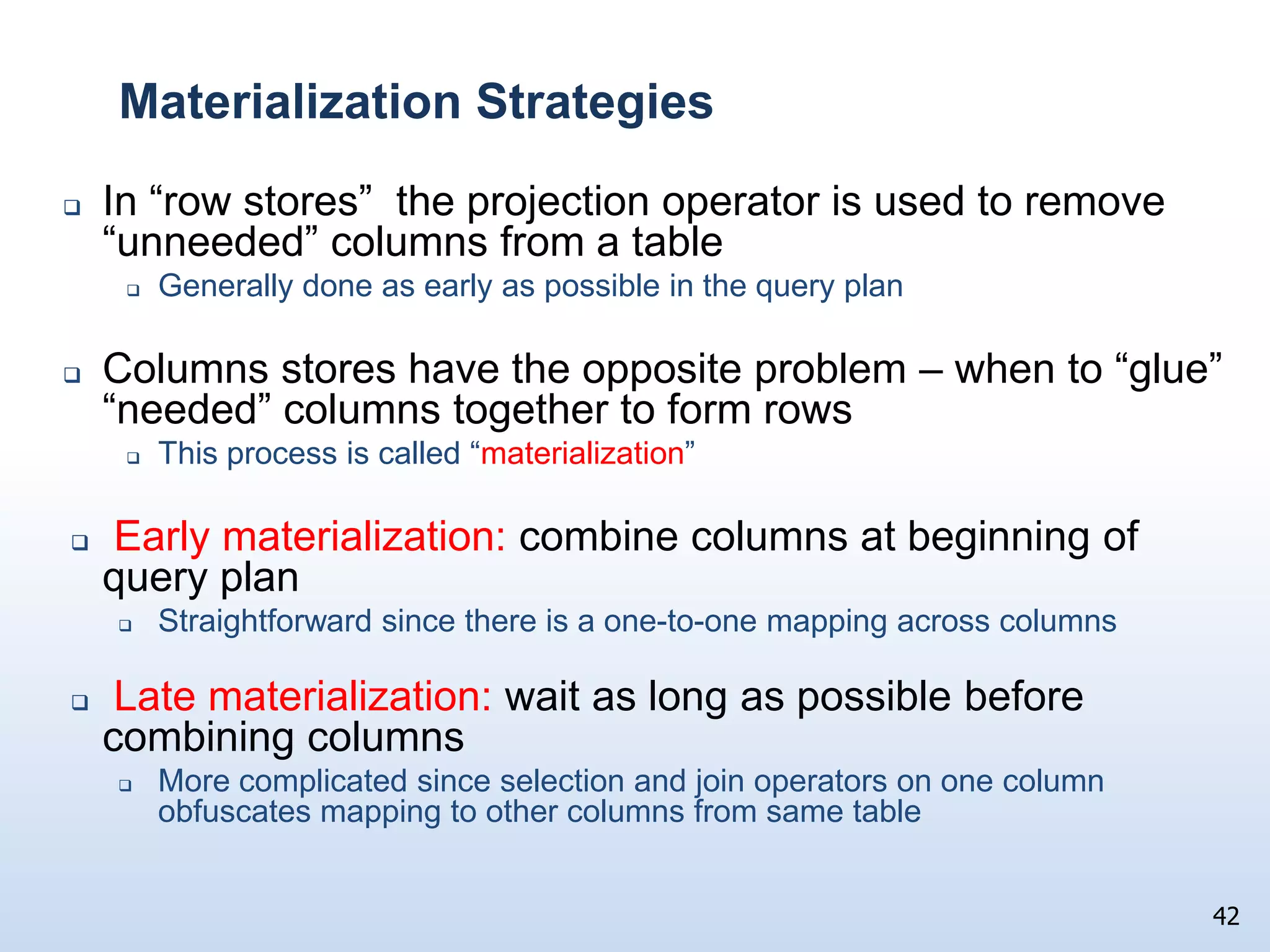 Up to 9 L1 and L2  cache misses  (one per tuple)L1 Cache..    $50 .. $9000.. $1300.. $1500.. $3000.. $500.. $1700.. $1010..       $064 bytesPage 1L2 Cache.. $1300.. $3000.. $500.. $1700.. $1500..       $0.. $1010..    $50 .. $9000Page 264 bytesMemory (DBMS Buffer Pool)Don’t forget that:  An L2 cache miss can stall the CPU for up to 200 cyclesPage 38K bytes7  Sue   …    $10108   Bob   …    $509  Jim  …    $1,3004  Jim   …    $1,5005  Liz      …    $06  Dave  …    $9,0001   Bob   …    $30002   Sue   …    $5003  Ann   …    $1,7004 … $15005 …     $06 … $90001 … $30002 …  $5003 … $17007 … $10108 …    $509 … $1300