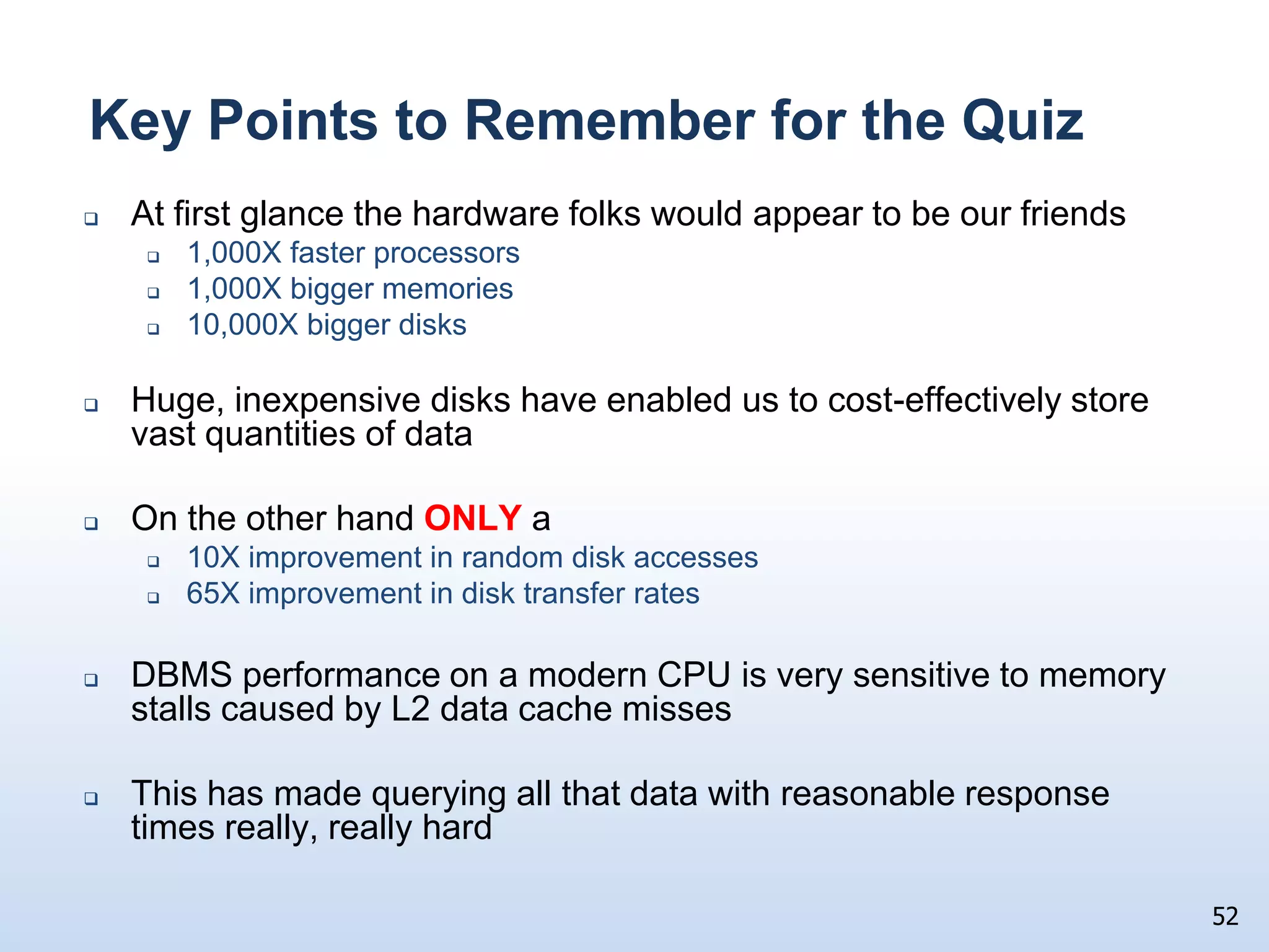 DSM Model (1985)32Sales (Quarter, ProdID, Price) order by Quarter, ProdIDFor each column, store an ID and the value of the columnQuarterRowIDPriceRowIDProdID1RowID1Q15Q11511ProdIDQuarterPrice1Q17Q127212RowIDs are used to “glue” columns back together during query execution