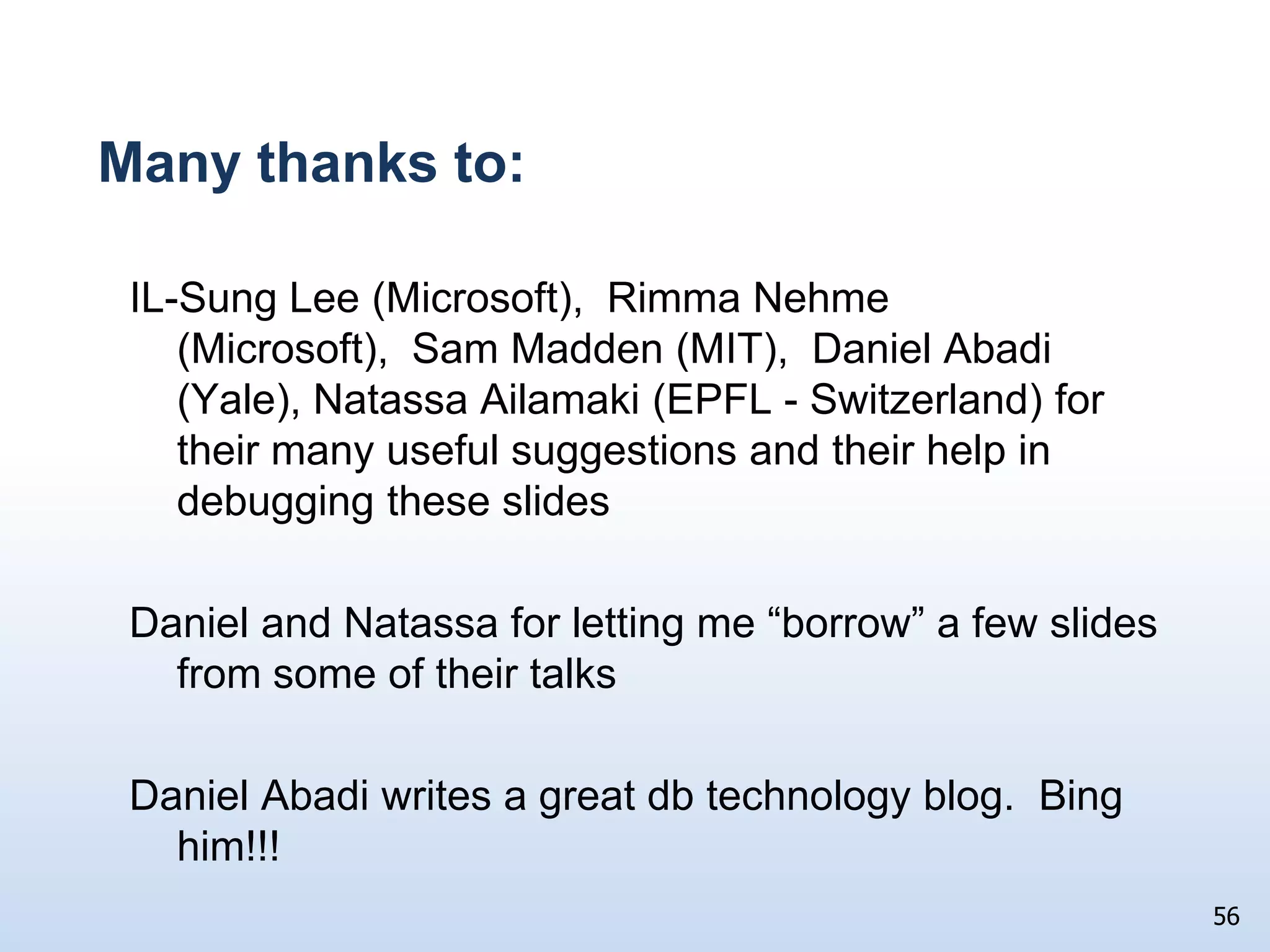 Alternative B-Tree representations33Dense B-tree on RowID  – one entry for each value in columnQuarterRowIDQ11…                …Q12Q13Q14Q15301Q2302Q2302Q2302Q21Q12Q13Q14Q1……1Q1301Q2956Q31501Q4……Q16Sparse B-tree on RowID  – one entry for each group of identical column valuesQ17……Q2301300…                …Q23021500Q2303Q2304……