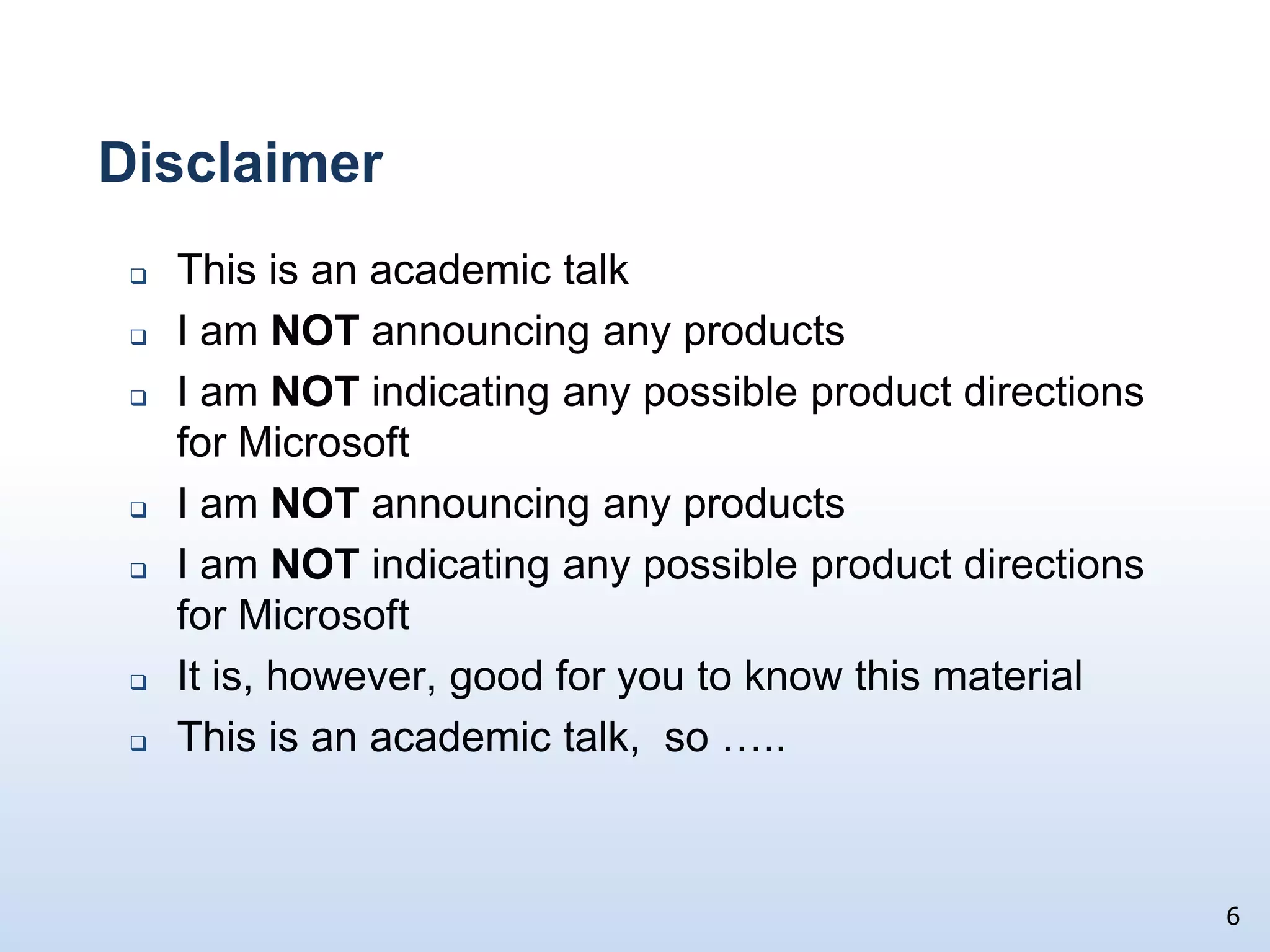 Specialized database products for transaction processing, data warehousing, main memory resident database, databases in the middle-tier, …