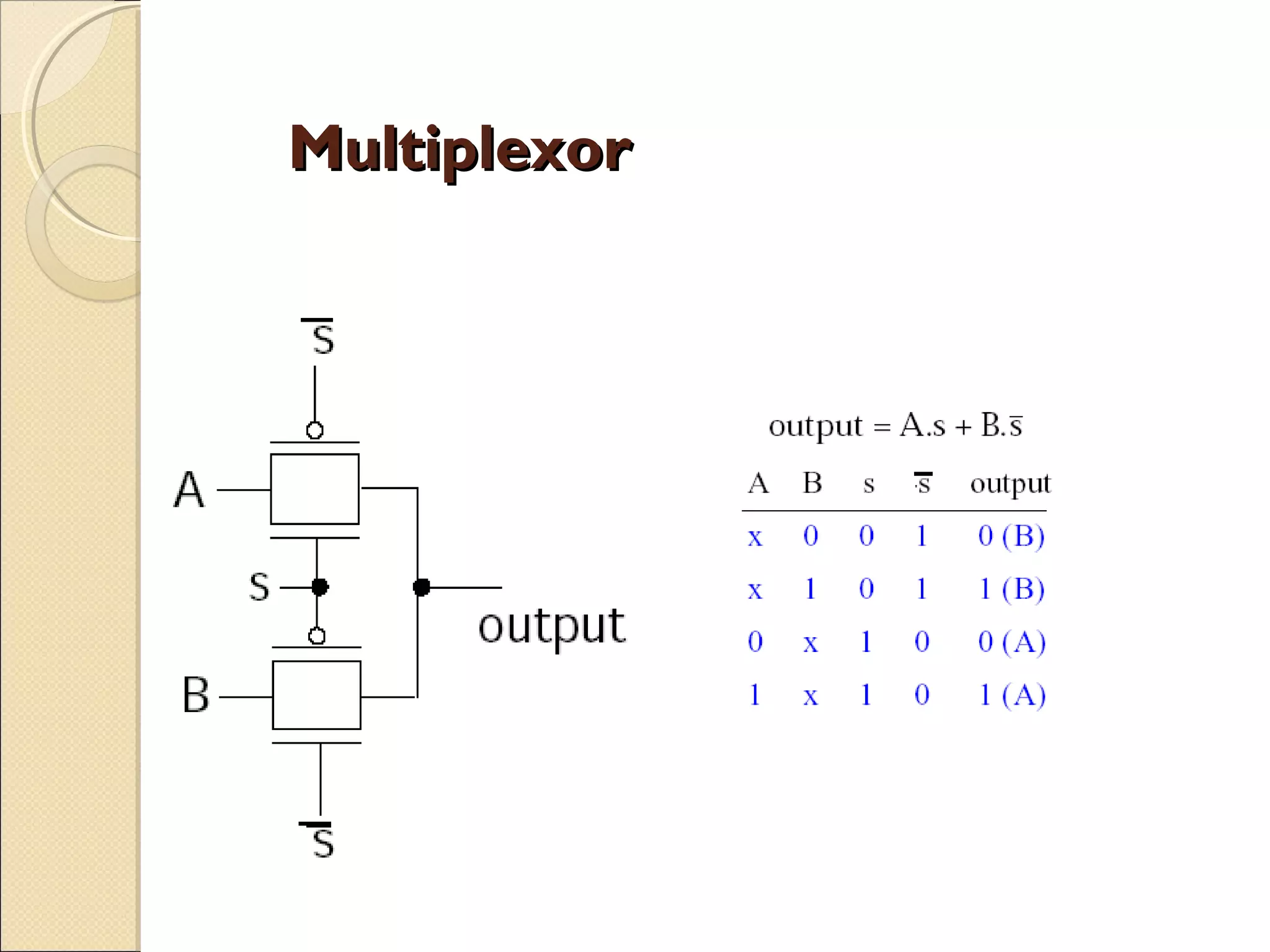 Multiplexor

 