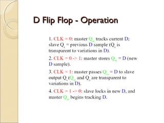 D Flip Flop - Operation

 