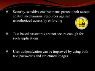 Three Level Security System Using Image Based Aunthentication | PPTX