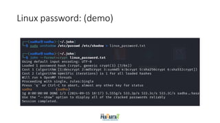 Linux password: (demo)
 