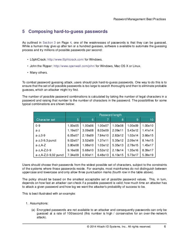 Password Management Best Practices