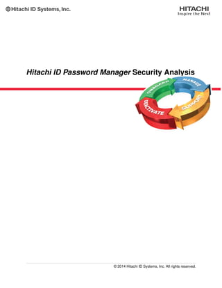 Hitachi ID Password Manager Security Analysis
© 2014 Hitachi ID Systems, Inc. All rights reserved.
 