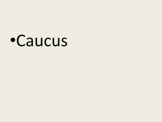 •Caucus
 