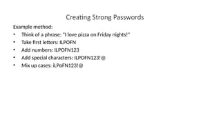 Password Importance - lesson for grade six | PPTX