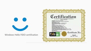 Windows Hello FIDO certification
 