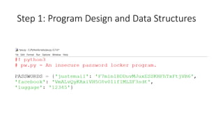 Step 1: Program Design and Data Structures
 