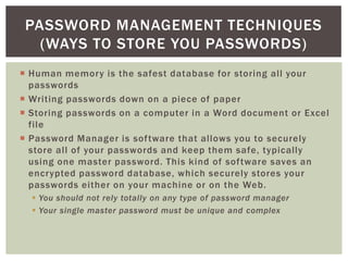 Password management | PPTX