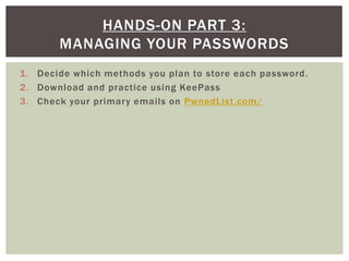 Password Management System Lesson 2 Password management | PPTX